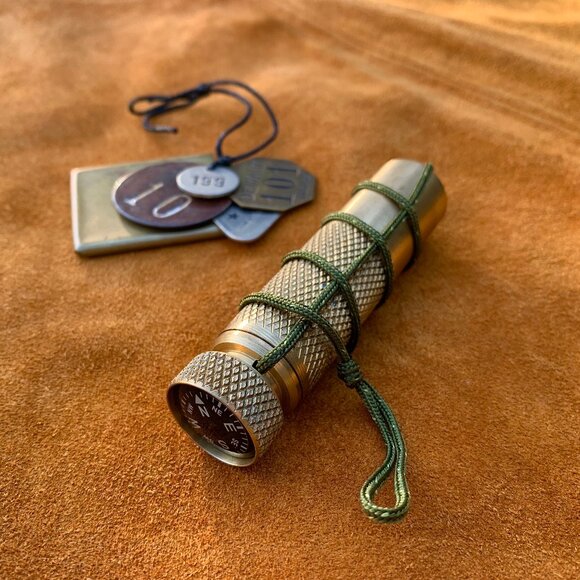 The Best Made Co brass capsule match case with compass - Picture 6 of 12